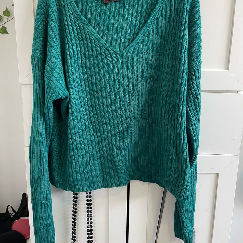NOBO Teal Knit V-Neck Top